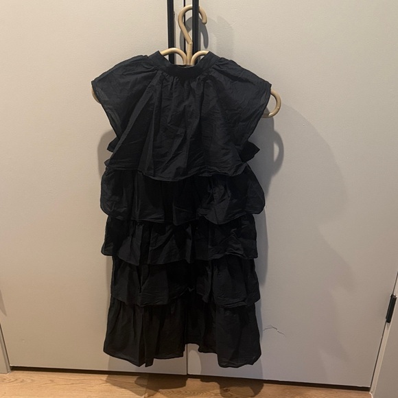 BCBGMaxAzria Black Ruffled Mini Dress - Picture 2 of 3